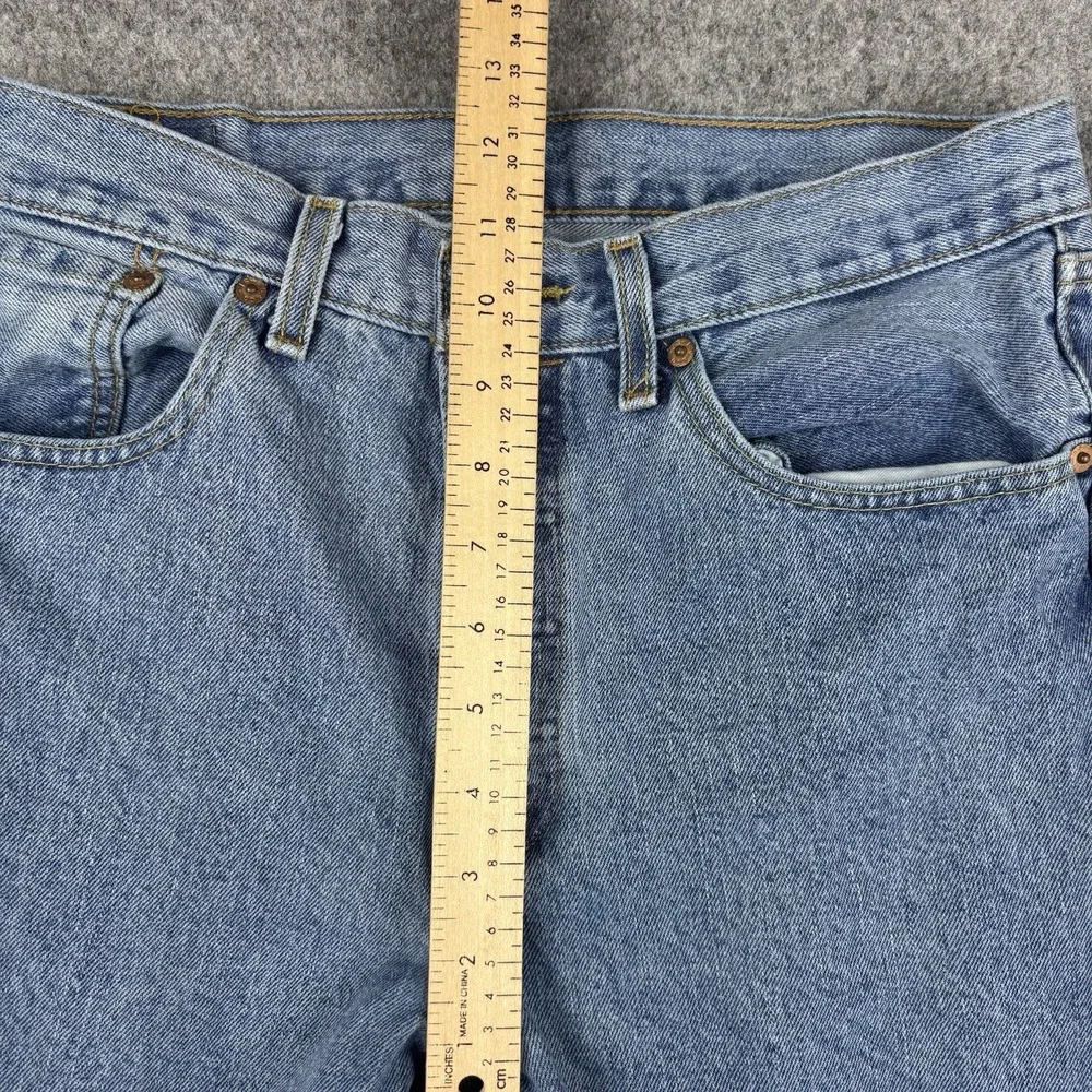 Levi's 501 Jeans Men's 31x36 Button Fly Straight Leg Light Wash Y2K‎ Denim EUC